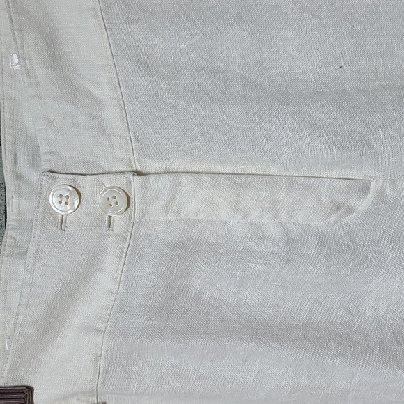 Script linen cropped pants - Picture 3 of 9